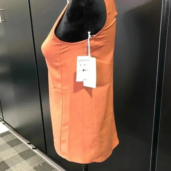 Nordstrom V-neck/back tunic/tank top/shell, Coral - Picture 2 of 8